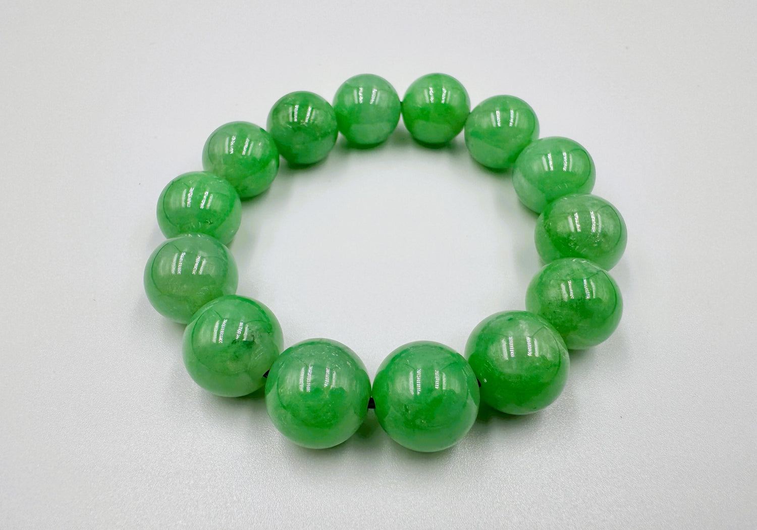 满绿翡翠手串 (13+)
