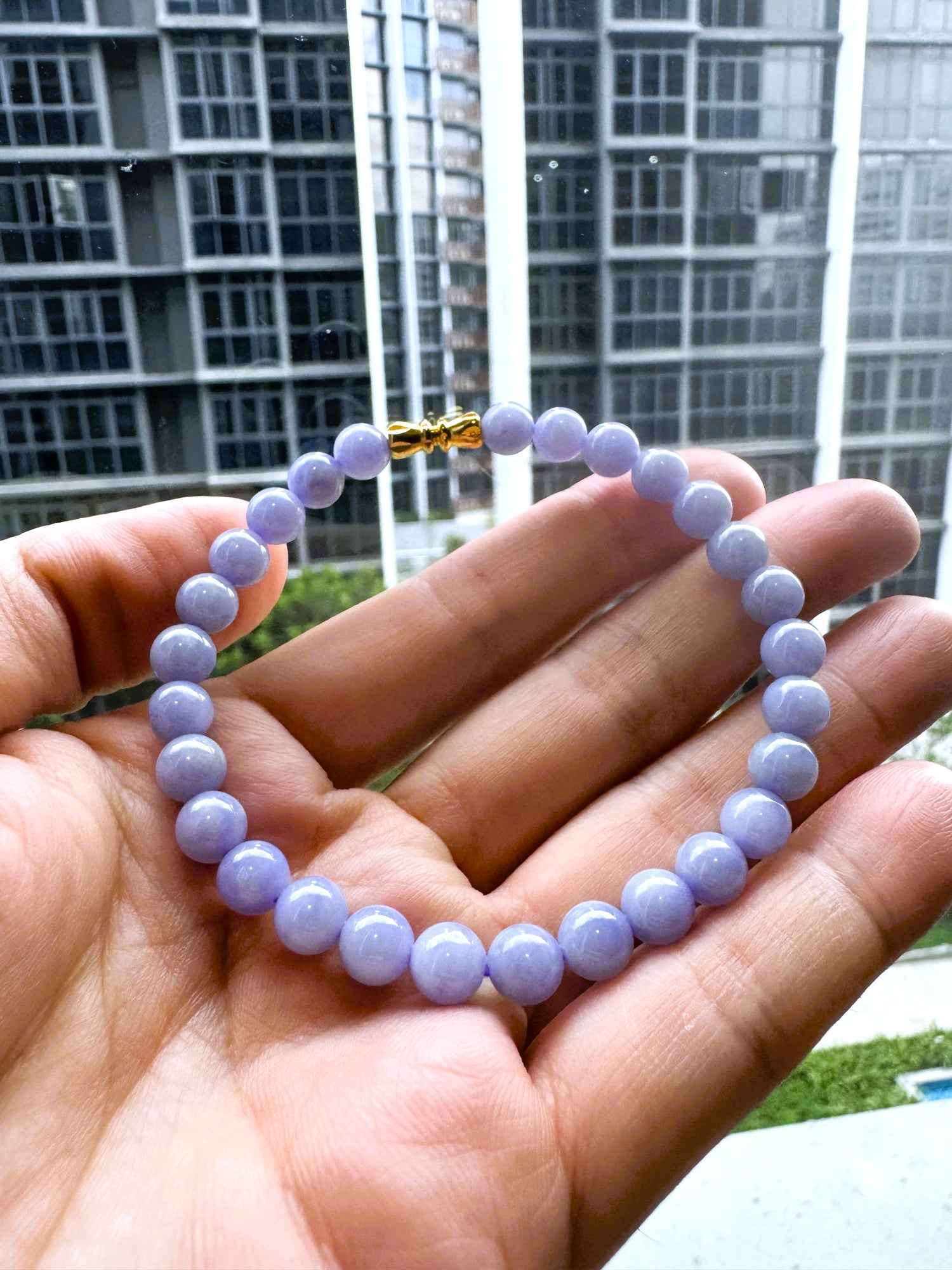 紫罗兰翡翠手串