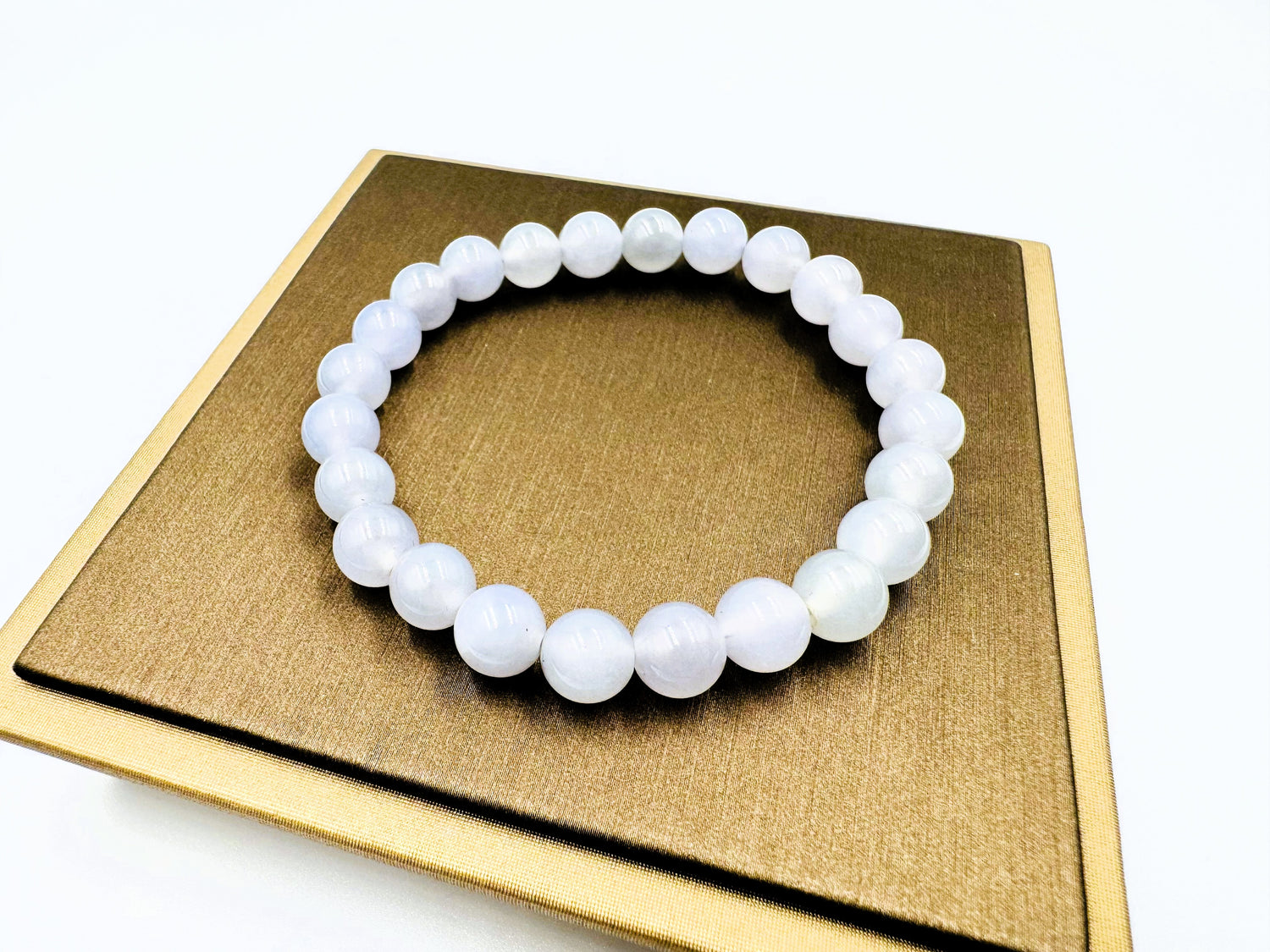 冰浅蓝翡翠手串