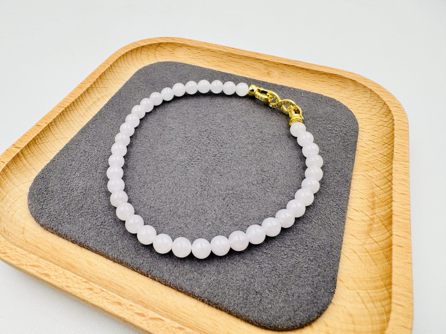 Icy Light Lavender Jade Jadeite Bracelet